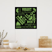 Design zur Förderung eines gesunden Lebensstils Poster (Küche)