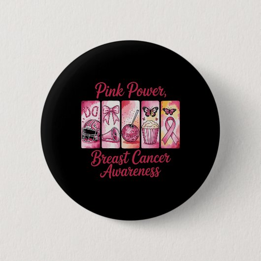 Design zur Sensibilisierung für Brustkrebs Button (Vorderseite)