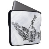 Designabdeckung für Lacrosse Typografie Laptopschutzhülle (Vorne Rechts)