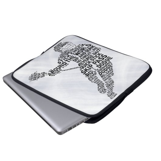 Designabdeckung für Lacrosse Typografie Laptopschutzhülle (Vorne Knopf)