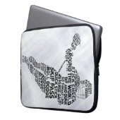 Designabdeckung für Lacrosse Typografie Laptopschutzhülle (Vorderseite Links)