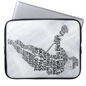 Designabdeckung für Lacrosse Typografie Laptopschutzhülle (Vorderseite)