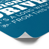 Designated Driver Horse Carriage Funny Men Women Q Poster (Ecke)