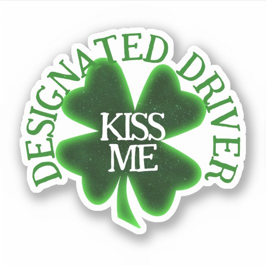 Designated Driver St. Patrick's Day Aufkleber (Vorderseite)