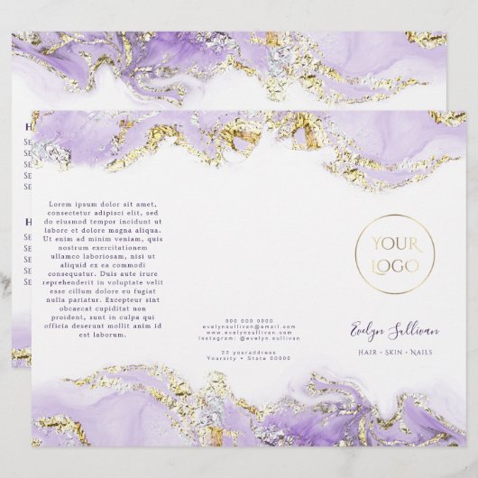 Designbroschüre für Lavendel (Vorne/Hinten)