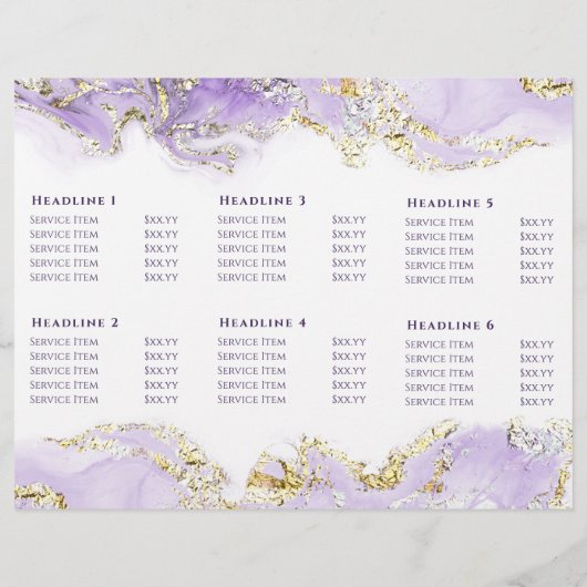 Designbroschüre für Lavendel (Rückseite)