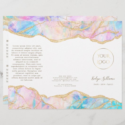 Designbroschüre Pastel Opal (Vorne/Hinten)