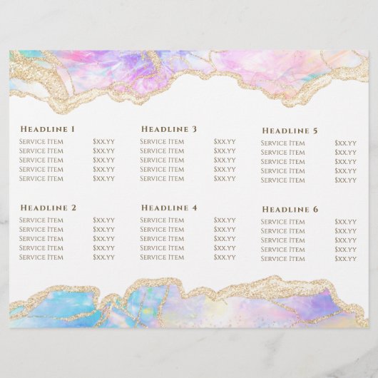 Designbroschüre Pastel Opal (Rückseite)