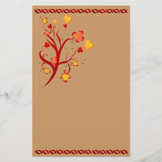 Designbühne für Herbst Briefpapier (Vorderseite)