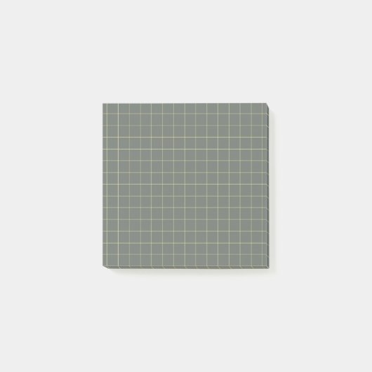 Designbüro für schwarz-kariertes Muster Post-it Klebezettel (Vorderseite)