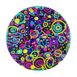 Designdesign in Neon Pattern Schneidebrett