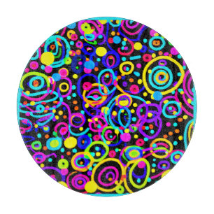 Designdesign in Neon Pattern Schneidebrett