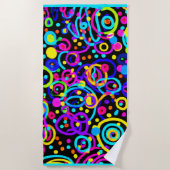 Designdesign in Neon Pattern Strandtuch (Vorderseite)