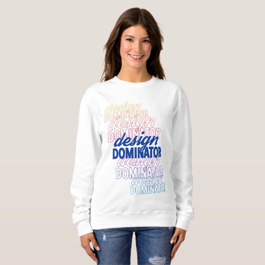 Designdominator wiederholt Design Sweatshirt (Vorne ganz)