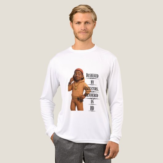 Designed By Ancestors,Pixarstyle 3D Tri-Blend Shirt (Vorderseite komplett)