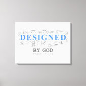 Designed By God – Men & Boys Christian Faith Psalm Leinwanddruck (Vorderseite)