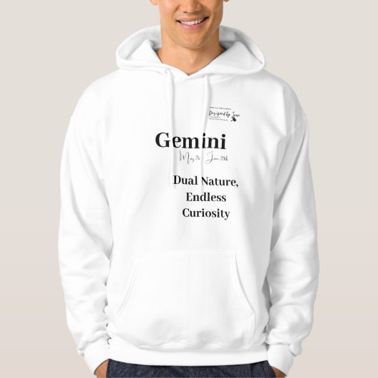 Designed by Joan Gemini Zodiac Hoodie (Vorderseite)