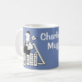 Designed for the Builder. Funny Builders Kaffeetasse (Vorderseite Links)