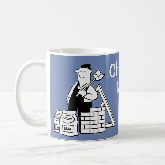 Designed for the Builder. Funny Builders Kaffeetasse (Links)