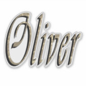 Designed Oliver Name,  Aufkleber (Vorderseite)