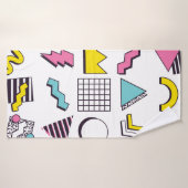 Designelemente für 90er-Pop-Memphis Badehandtuch (Badehandtuch)