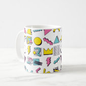 Designelemente für 90er-Pop-Memphis  Kaffeetasse (Vorderseite Links)