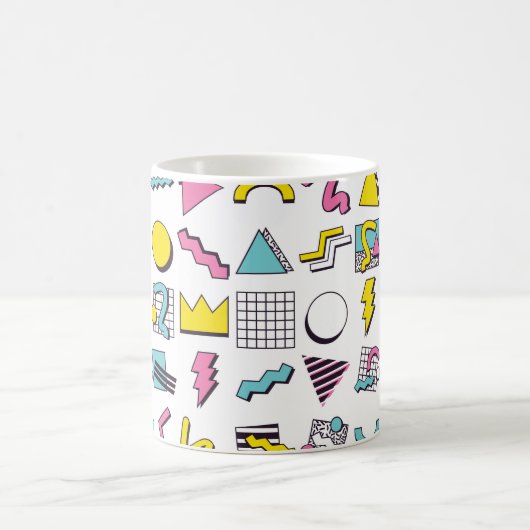 Designelemente für 90er-Pop-Memphis  Kaffeetasse (Mittel)