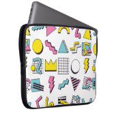 Designelemente für 90er-Pop-Memphis  Laptopschutzhülle (Vorne Rechts)