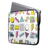 Designelemente für 90er-Pop-Memphis  Laptopschutzhülle (Vorderseite Links)