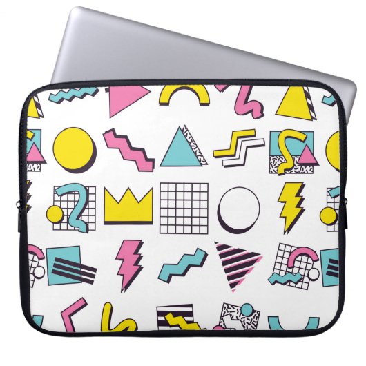 Designelemente für 90er-Pop-Memphis  Laptopschutzhülle (Vorderseite)