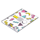 Designelemente für 90er-Pop-Memphis Notizblock (Linke Seite)