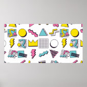 Designelemente für 90er-Pop-Memphis Poster (Vorne)