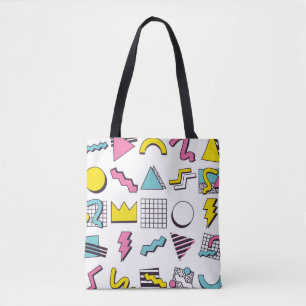 Designelemente für 90er-Pop-Memphis Tasche