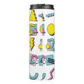 Designelemente für 90er-Pop-Memphis Thermosbecher (Rückseite)