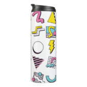 Designelemente für 90er-Pop-Memphis Thermosbecher (Nach rechts gedreht)