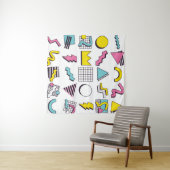 Designelemente für 90er-Pop-Memphis Wandteppich (Beispiel (Horizontal))