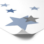 Designen Sie Ihren eigenen Poster-Stern blau grau Poster (Ecke)