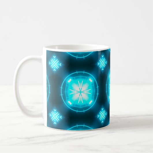 Designer abstract background with glowing individu kaffeetasse (Links)