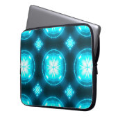Designer abstrakter Hintergrund mit leuchtendem In Laptopschutzhülle (Vorderseite Links)