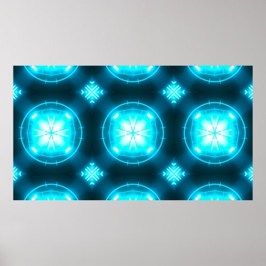 Designer abstrakter Hintergrund mit leuchtendem In Poster (Vorne)