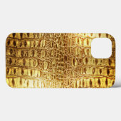 Designer Alligator Crocodile Skin Shiny Gold Case-Mate iPhone Hülle (Rückseite (Horizontal))