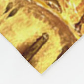 Designer Alligator Crocodile Skin Shiny Gold Fleecedecke (Ecke)
