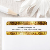 Designer Alligator Crocodile Skin Shiny Gold White (Insitu)