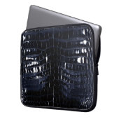 Designer-Alligatorkrokodil-Haut-glänzendes Laptopschutzhülle (Vorderseite Links)