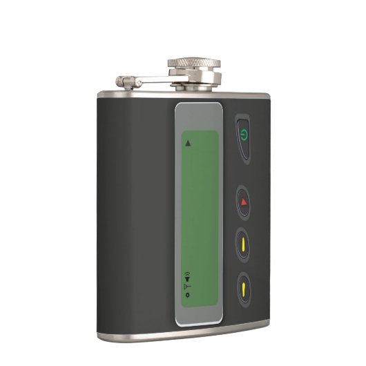 Designer-angesagte Flasche 7 UnzeNutcase - Pager Flachmann (Rechts)