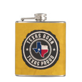 Designer-angesagte Flasche Texas geboren Flachmann (Vorderseite)