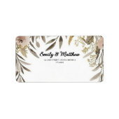 Designer Aquarell-Blume Rücksendeadressen-Aufklebe Adressaufkleber (Vorne)