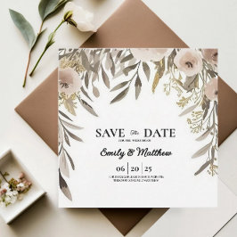 Designer Aquarell-Blume Save the Date