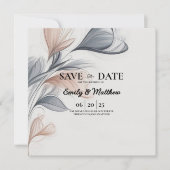 Designer Aquarell Floral Save the Date (Vorderseite)