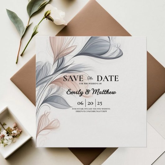 Designer Aquarell Floral Save the Date
